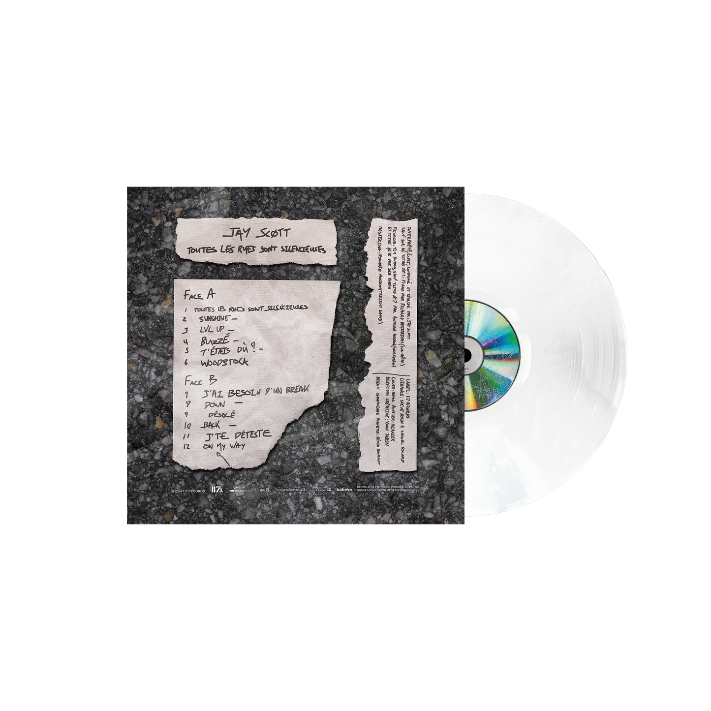 Toutes les rues sont silencieuses (vinyle transparent)